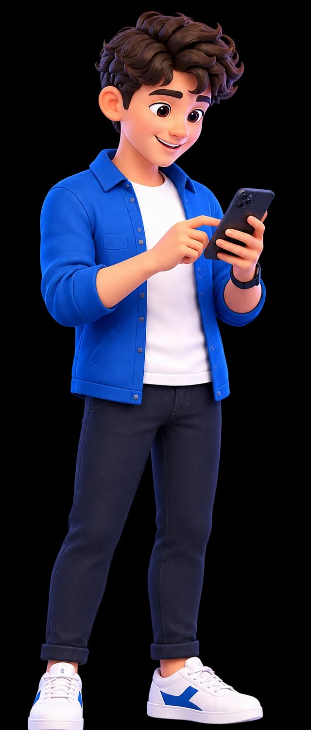 A person checking the FlexziOne app on his phone